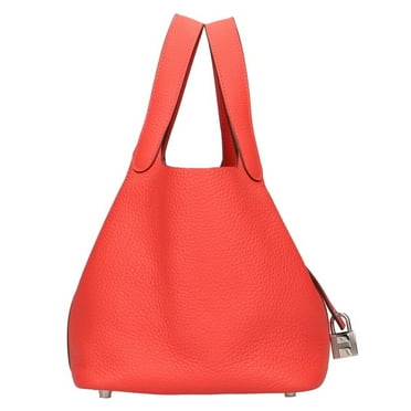 Pre-Owned Hermes Picotin Lock PM Handbag Taurillon Clemence Pink Ladies HERMES (Good)