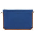 thumbnail image 1 of Pre-Owned Hermes clutch bag canvas leather navy brown ladies HERMES blue (Good), 1 of 8