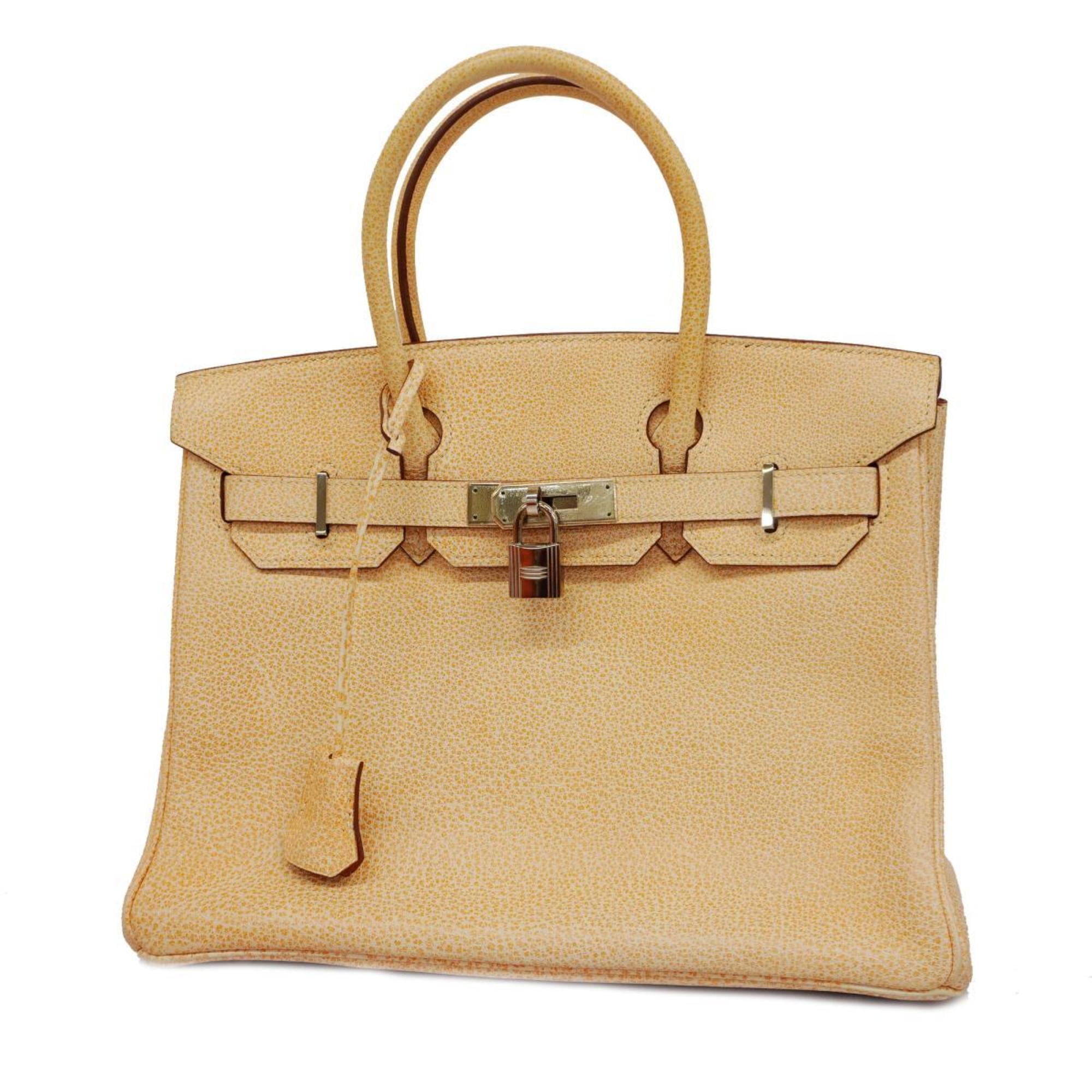 Pre Owned Hermes handbag Birkin 30 F Dalmatian Orange Ladies Good