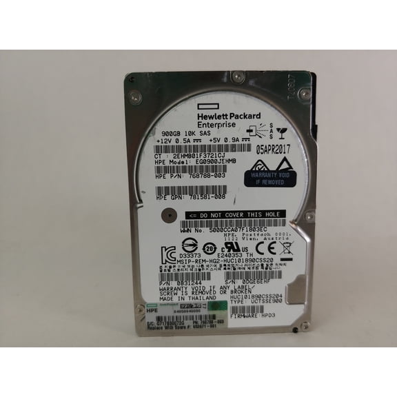 Pre-Owned Hitachi HP HUC1018900CSS204 900 GB 2.5" SAS 3 Enterprise Hard Drive (Good)