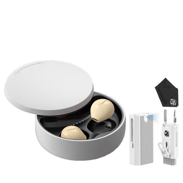 PreOwned Invisible Earbuds Small Mini Wireless Bluetooth Earpiece Phone Discreet Earbud for