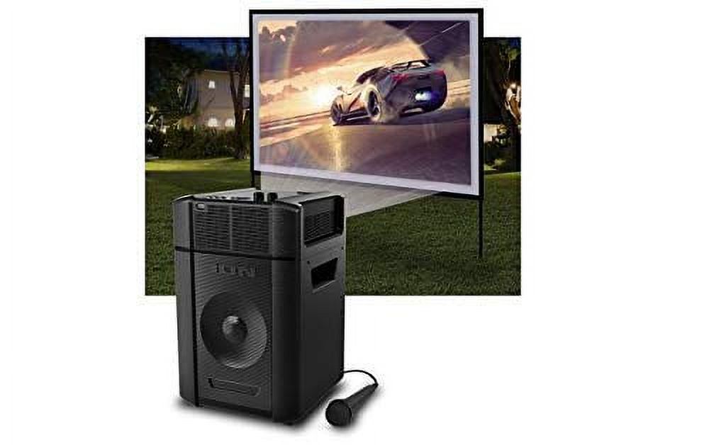 Pre-Owned Ion Projector Plus Bluetooth 30-150" Battery Indoor-Outdoor-Karaoke-Speaker HDMI (Refurbished) - image 1 of 9