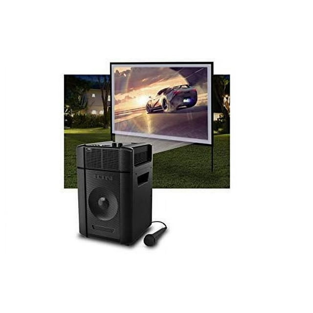Pre-Owned Ion Projector Plus Bluetooth 30-150" Battery Indoor-Outdoor-Karaoke-Speaker HDMI (Refurbished)