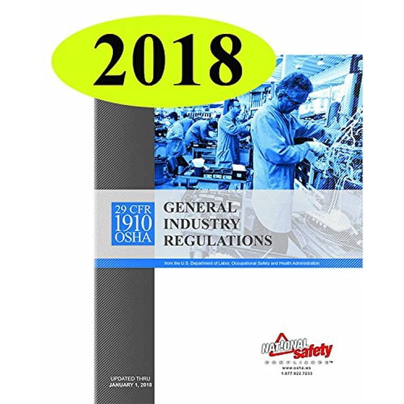 Pre-Owned January 2018 29 CFR 1910 OSHA General Industry Regulations (2018 Edition) Paperback