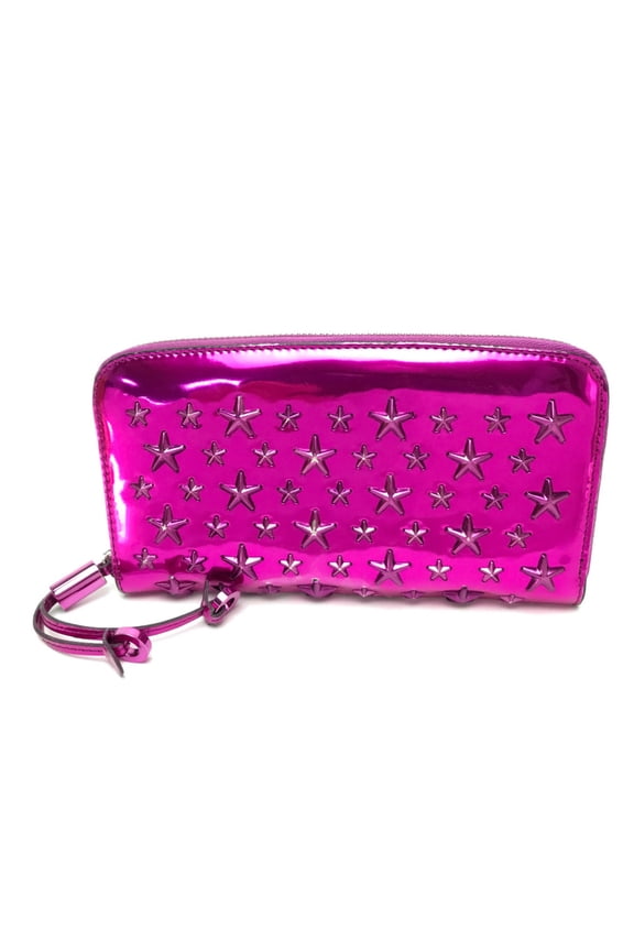 Pre-Owned Jimmy Choo 163FILIPA.CIM Star stud filipa Zip Around Long Wallet Long... (Good)