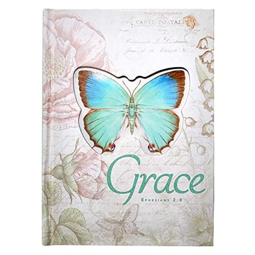 Pre-Owned Journal Hardcover Die-Cut Large Butterfly Grace Ephesians 2:8 Paperback
