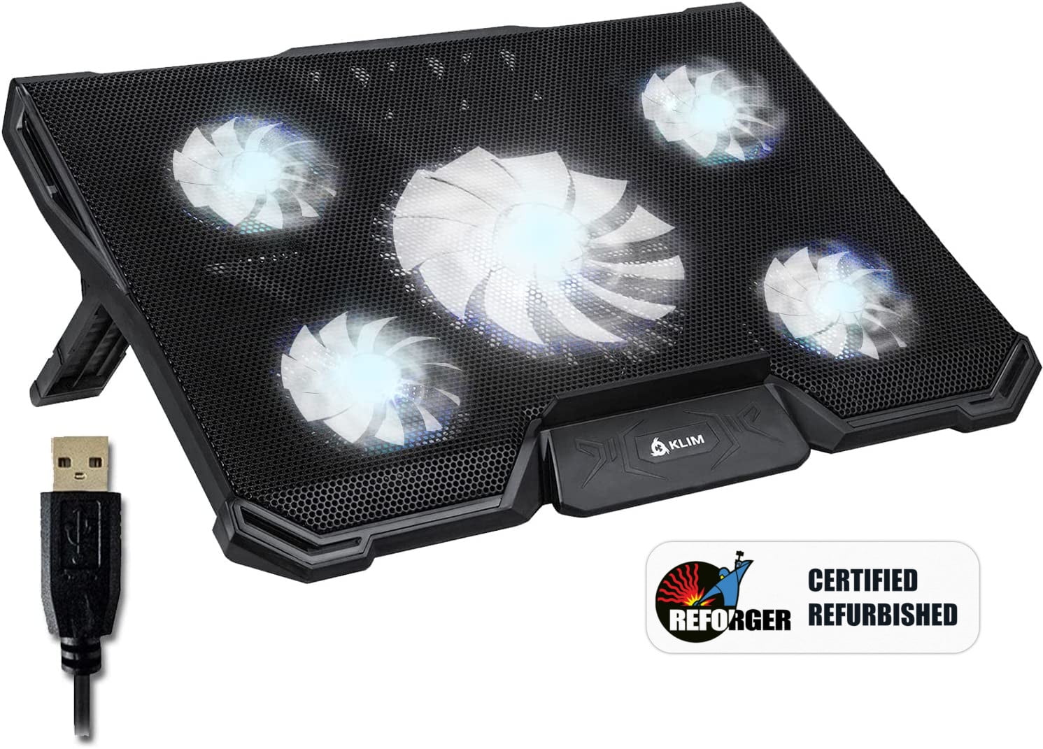 PreOwned KLIM Cyclone Laptop Cooling Pad and Notebook Stand 5Fans