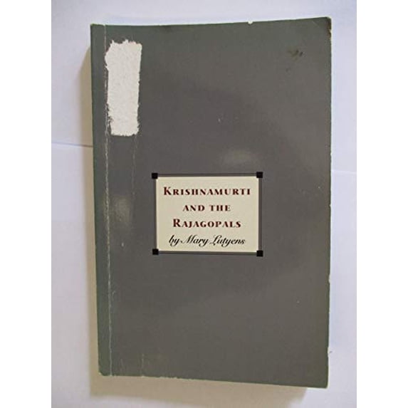 Pre-Owned Krishnamurti and the Rajagopals (Hardcover) 1888004088 9781888004083