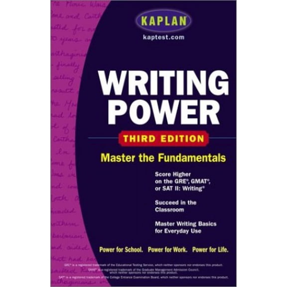 Pre-Owned Kaplan Writing Power: Score Higher on the SAT, GRE, and Other Standardized Tests Paperback