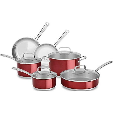 KitchenAid Cookware SS 10pc Candy Apple (Without Box)