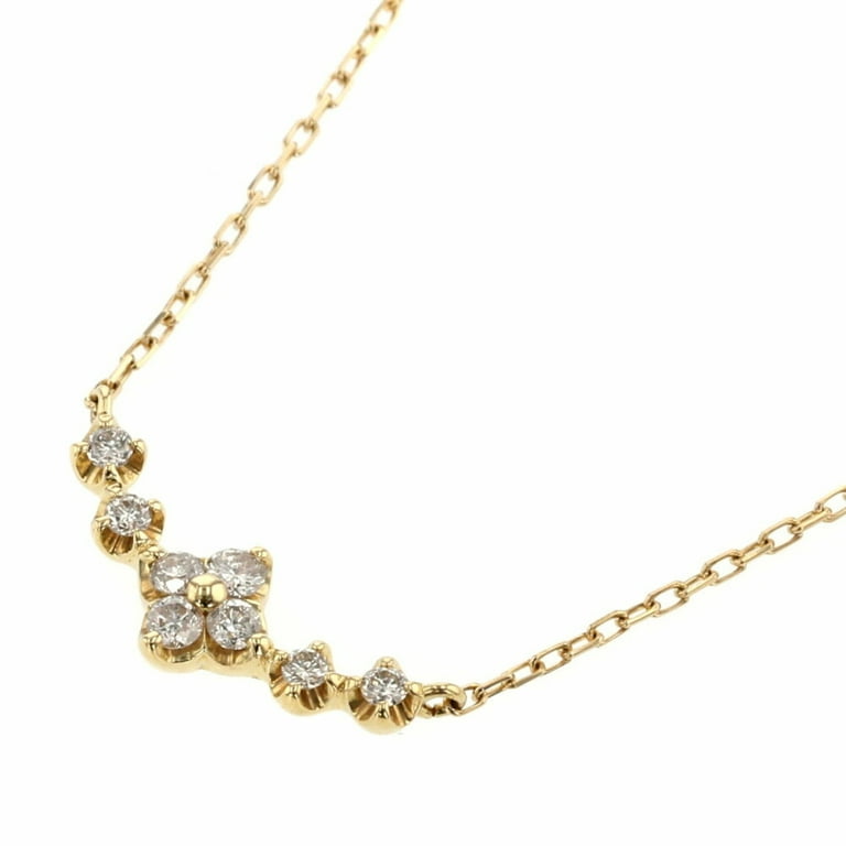 Pre-Owned Kumikyoku Necklace Design Diamond 8P K18 Yellow Gold Ladies Suite  (Good)