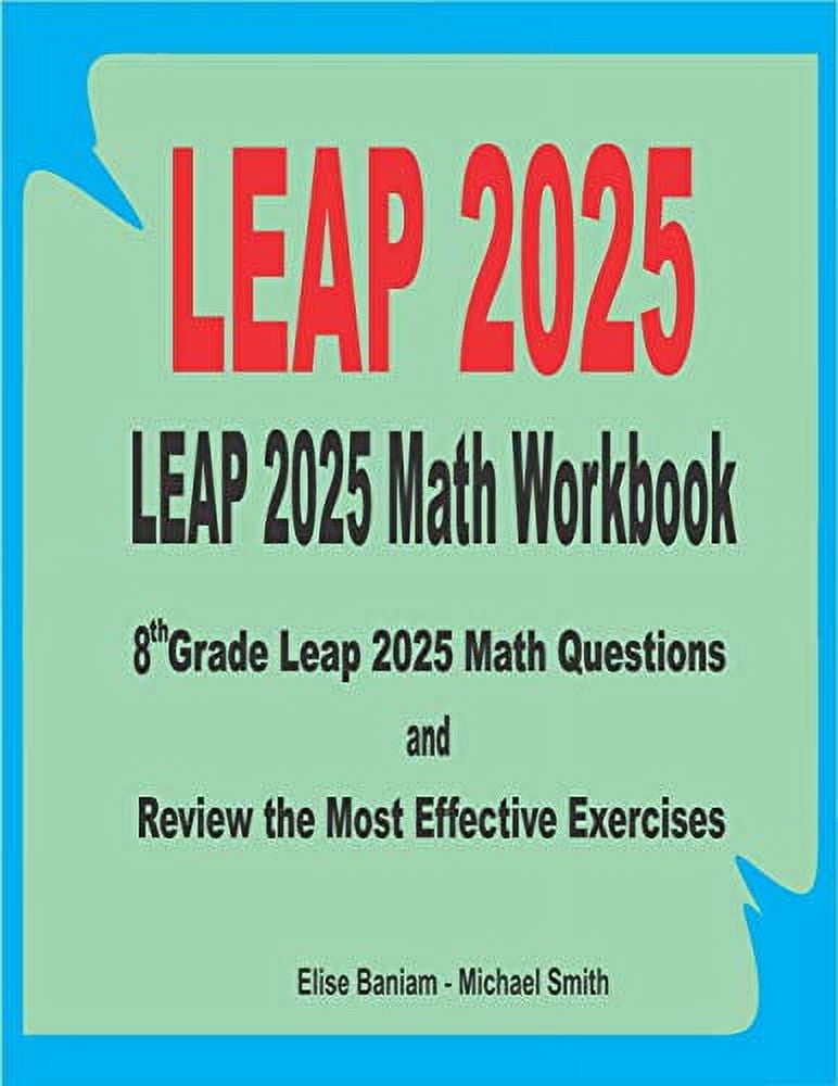PreOwned LEAP 2025 Math Workbook 8th Grade LEAP 2025 Math Questions
