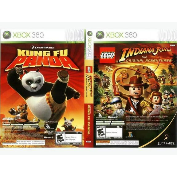 Restored LEGO Indiana Jones/ Kung Fu Panda- Xbox 360 (Refurbished)