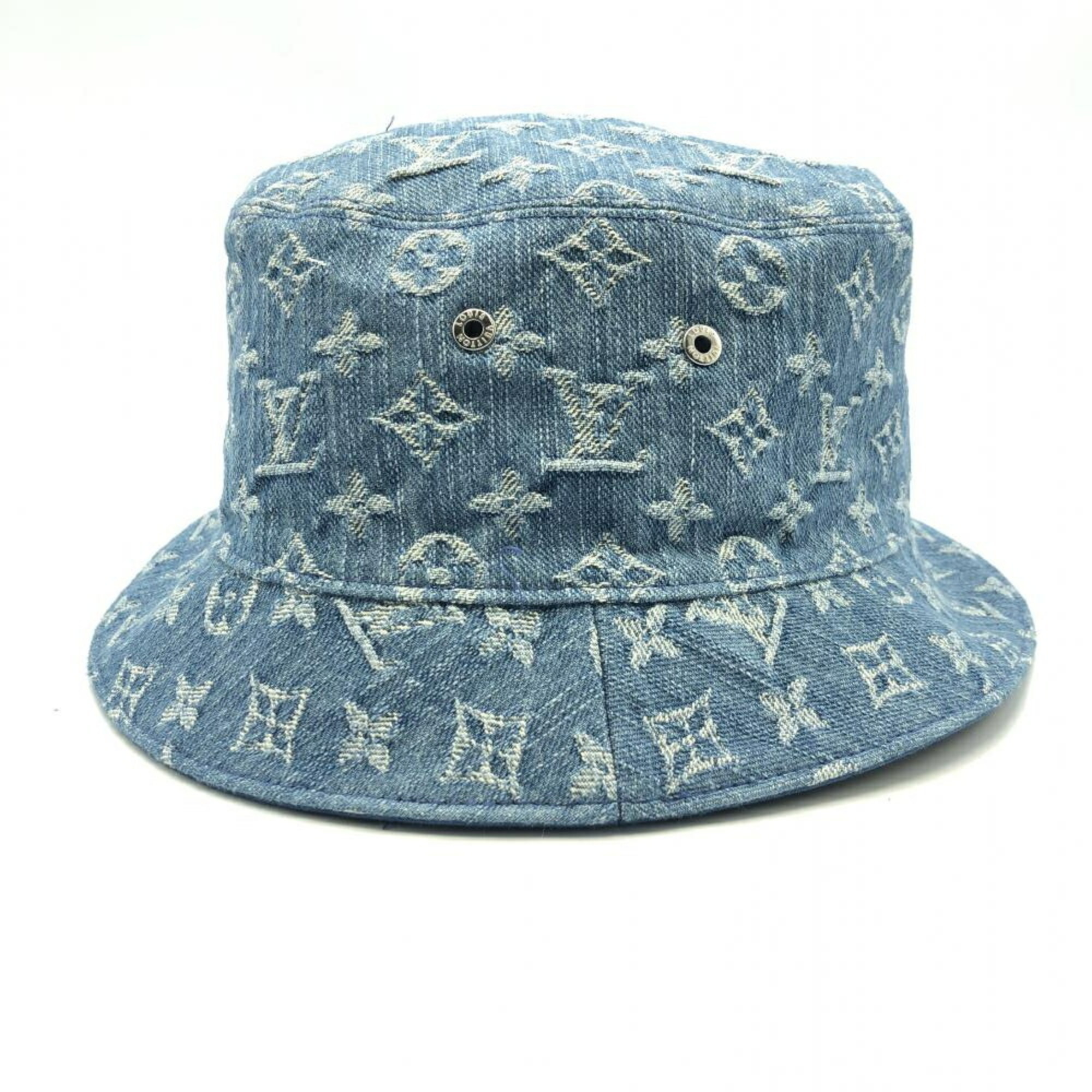 Pre-Owned LOUIS VUITTON Bucket Hat Monogram Essential S00 Blue 
