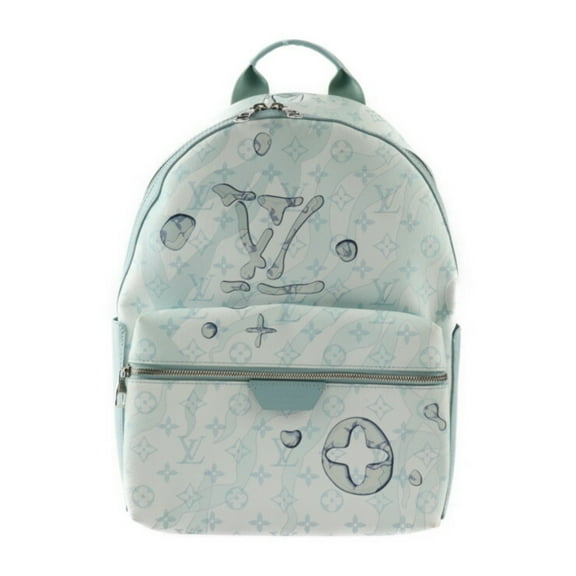 Pre-Owned LOUIS VUITTON Discovery Backpack PM Monogram Aqua Garden Rucksack/Daypack M22519 PVC Leather Light Blue Silver Hardware Vuitton (Good)