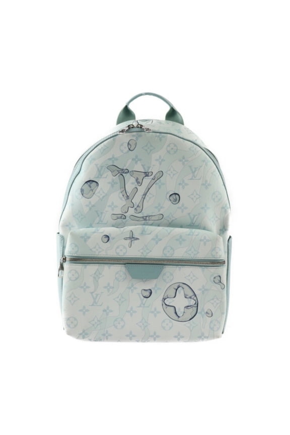 Pre-Owned LOUIS VUITTON Discovery Backpack PM Monogram Aqua Garden Rucksack/Daypack M22519 PVC Leather Light Blue Silver Hardware Vuitton (Good)
