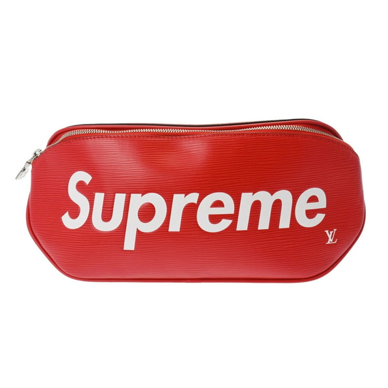 Pre Owned LOUIS VUITTON Epi Bum Bag LV Supreme Collaboration Red M53418 Unisex Leather Body Good Walmart