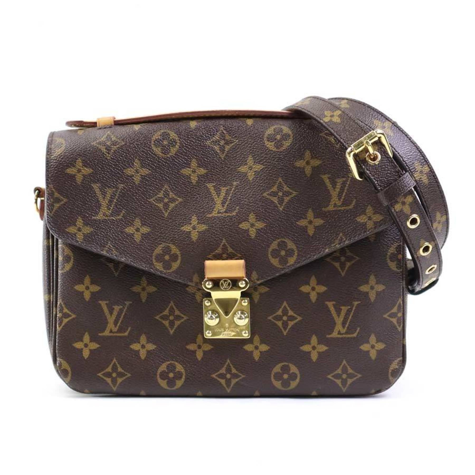 Pre-Owned LOUIS VUITTON Handbag Crossbody Shoulder Bag Monogram Pochette Metis MM Canvas Brown Gold Women's M44875 (Good)
