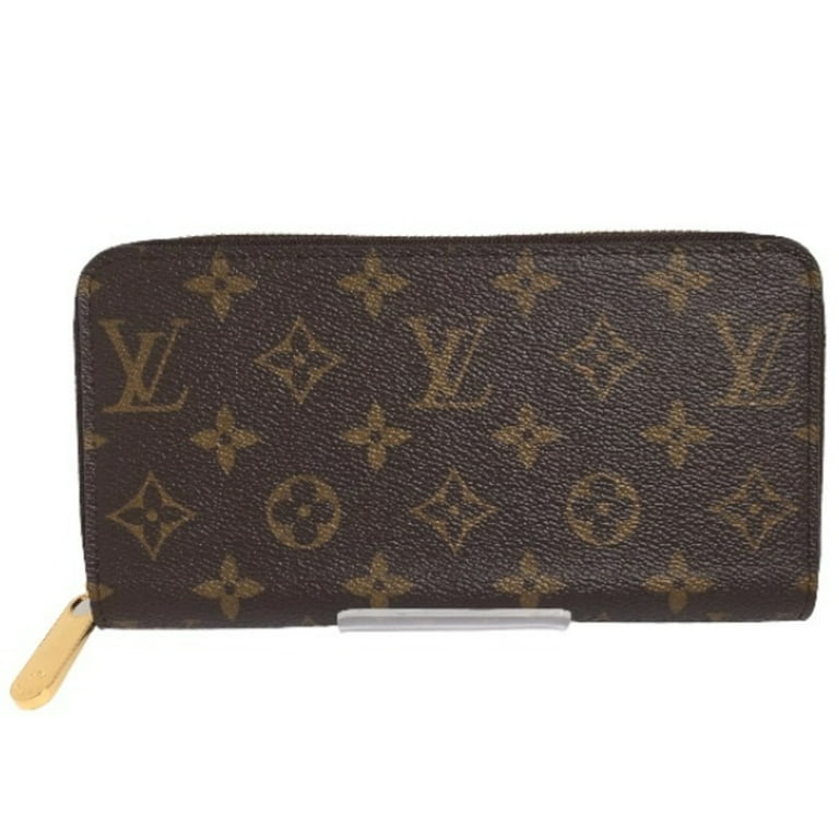 Pre Owned LOUIS VUITTON Long Wallet Monogram Round Zipper M42616 Louis Vuitton Brown LV Like New