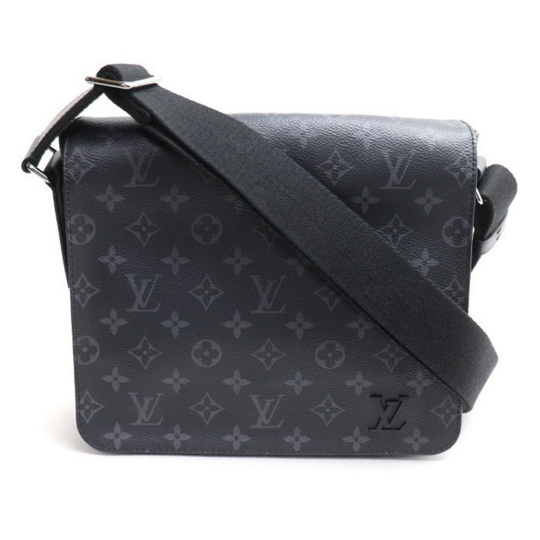Pre Owned LOUIS VUITTON Louis Vuitton District PM Shoulder Bag Monogram Eclipse Black M44000 Men s Good Walmart