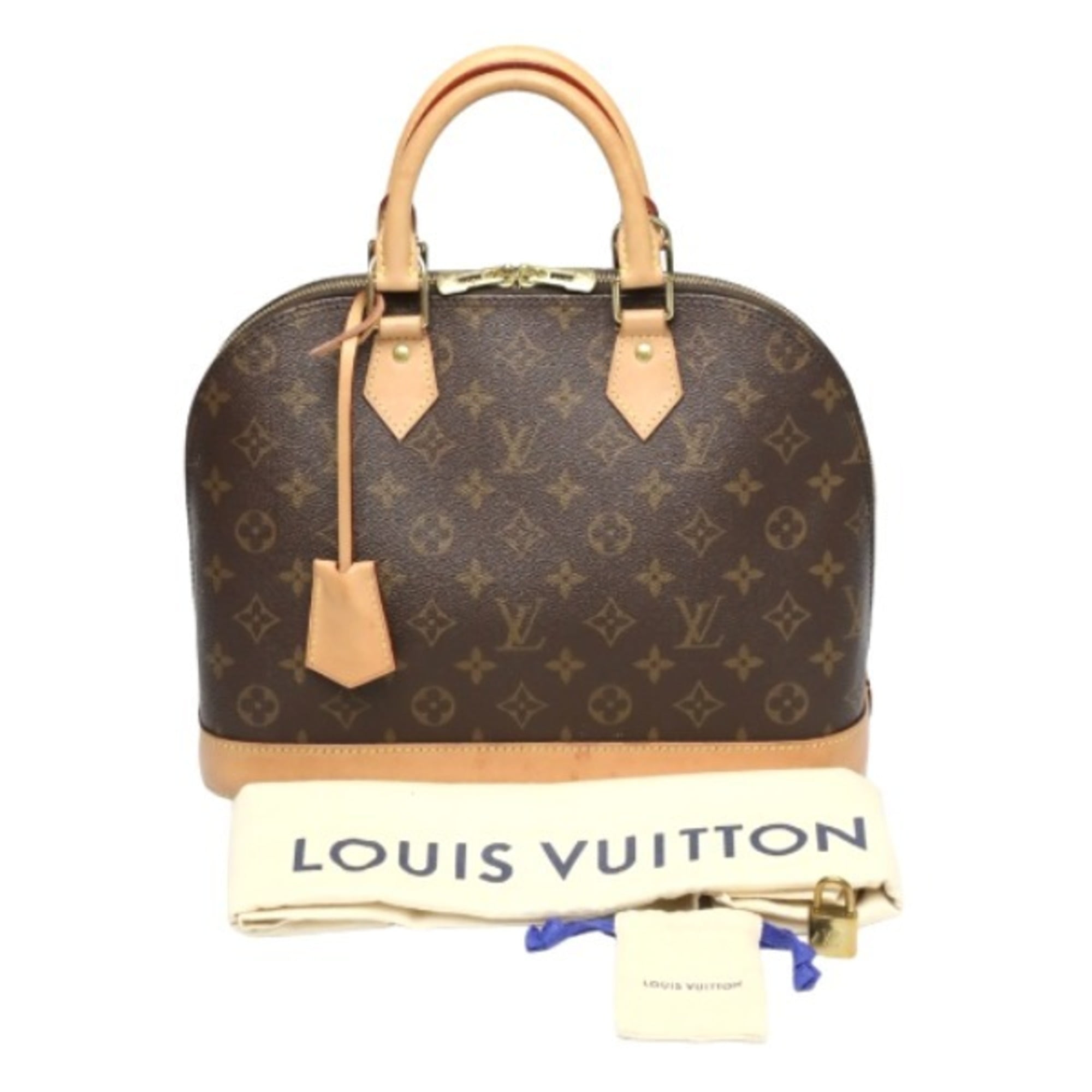 Pre Owned LOUIS VUITTON Monogram Alma M53151 Louis Vuitton Brown Handbag with Crochette LV Good Walmart