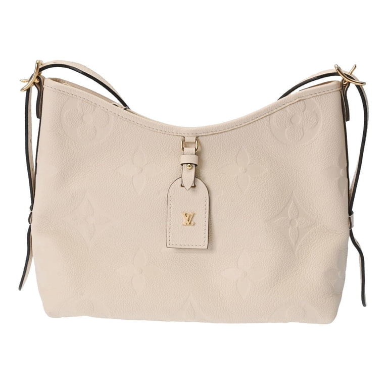 Pre-Owned LOUIS VUITTON Monogram Empreinte Carryall Zip PM Crème 