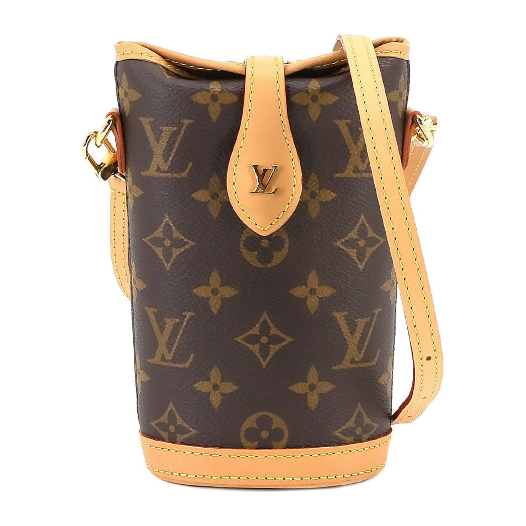 Pre-Owned LOUIS VUITTON Monogram Fold Me Pouch Shoulder Bag Brown 