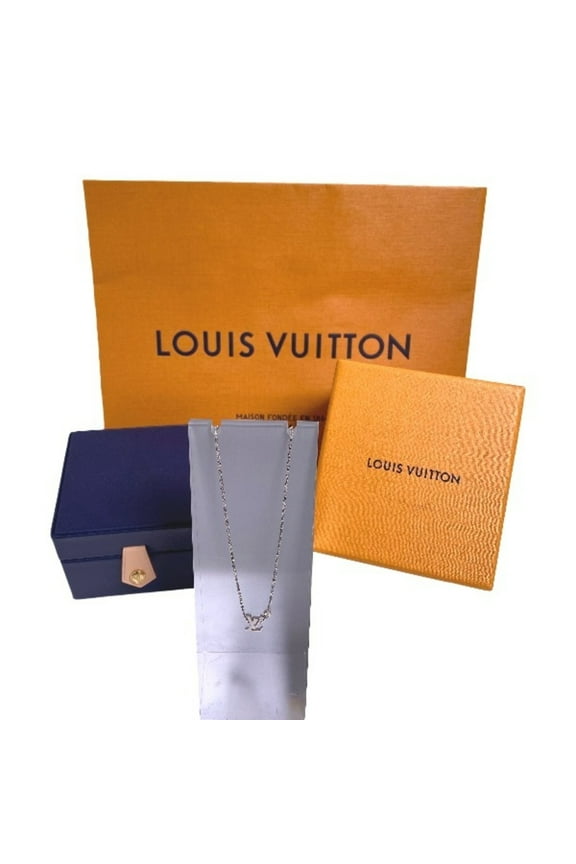 Pre-Owned LOUIS VUITTON Pendantiff Ideal Blossom LV White Gold x Diamond 750WG Q93653 Silver Necklace (Good)