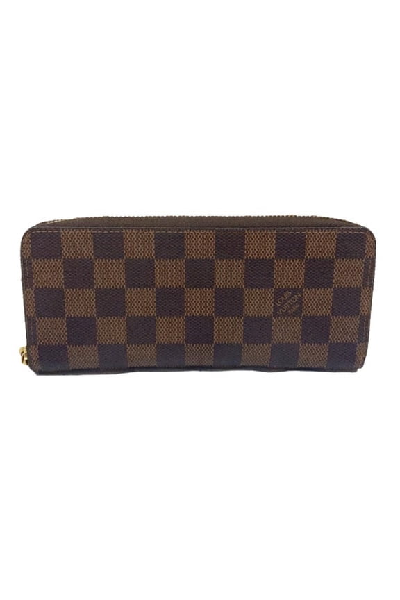 Pre-Owned LOUIS VUITTON Portefeuille Clemence Damier Round Zipper N41626 Louis Vuitton Rose Ballerine Long Wallet LV (Good)