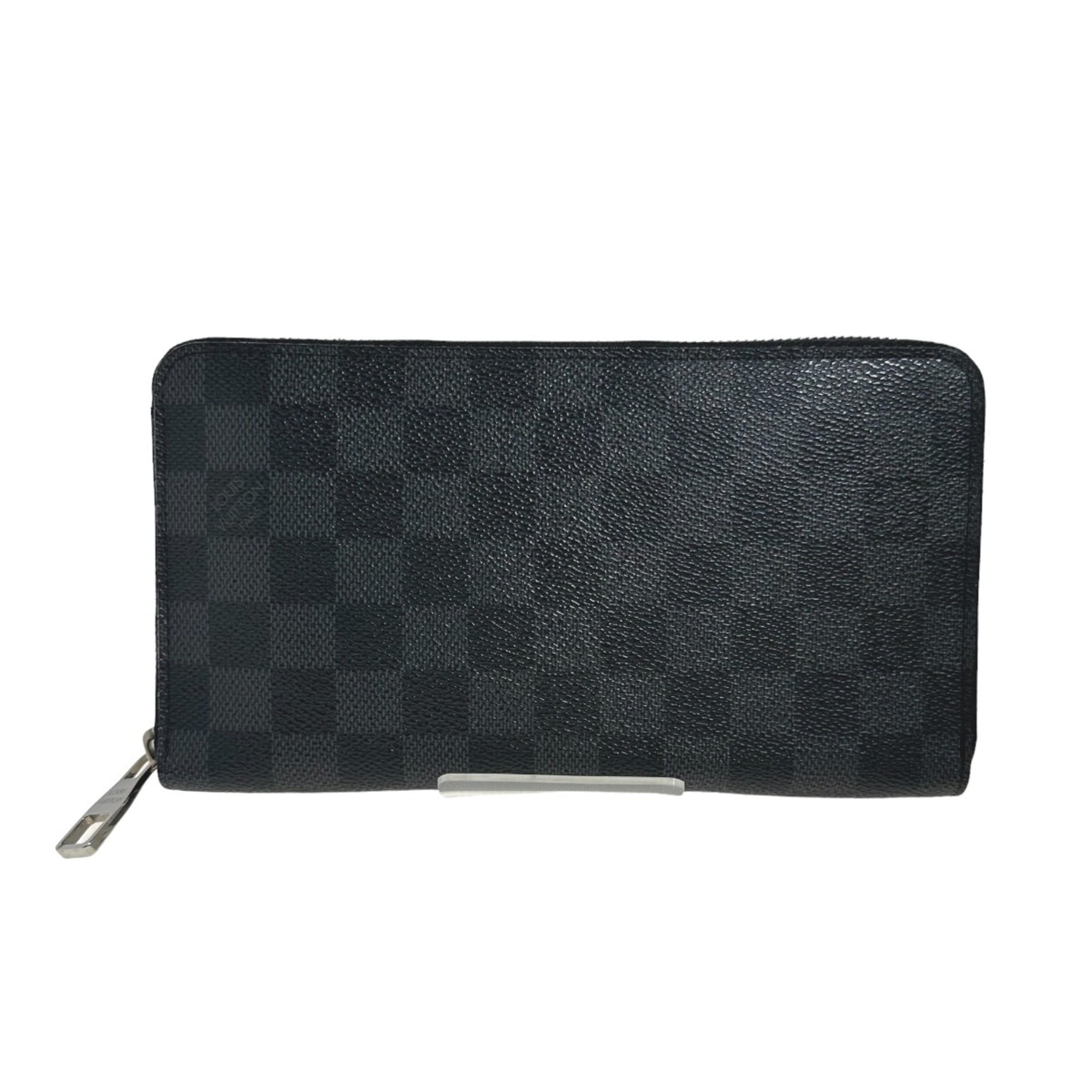 Pre-Owned LOUIS VUITTON Round Zipper Damier Graphite Zippy