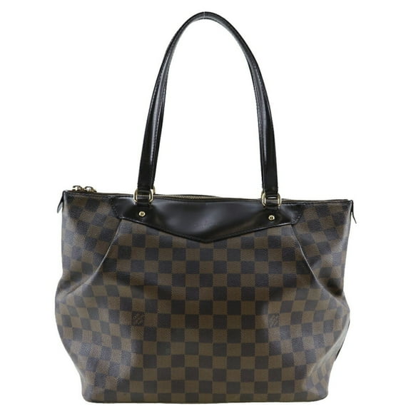 Pre-Owned LOUIS VUITTON Westminster GM Shoulder Bag N41103 Damier Canvas Made in France 2013 Brown DR0193 A4 Zipper Women's (Good)