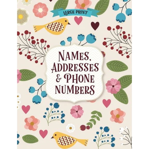Pre-Owned Large Print Address Book Paperback
