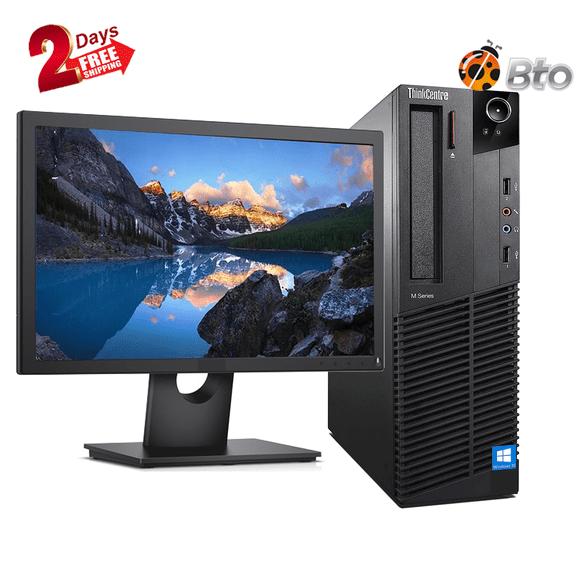 Lenovo M92 ThinkCentre SFF Desktop Computer Core i5-3rd, 16GB Ram, 1TB HDD, New 19"LCD, Keyboard & Mouse, WiFi, Bluetooth, Win10 Pro