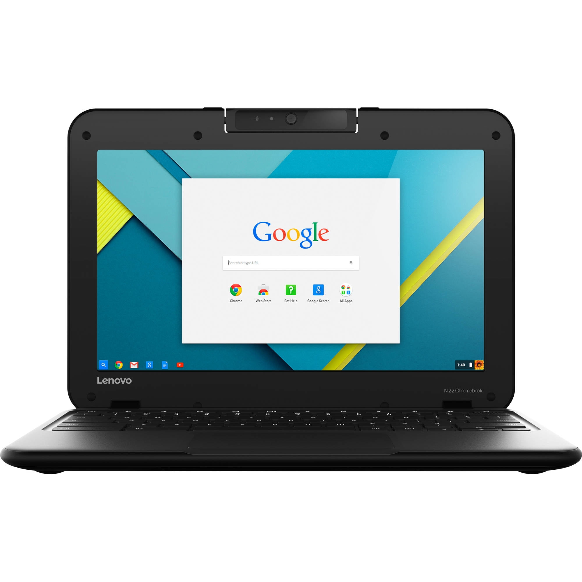 Pre-Owned Used Lenovo N22 Series Chromebook 11.6-Inch (2GB RAM, 16GB HDD, Intel Celeron 1.6GHz) (Scratches & Dents)
