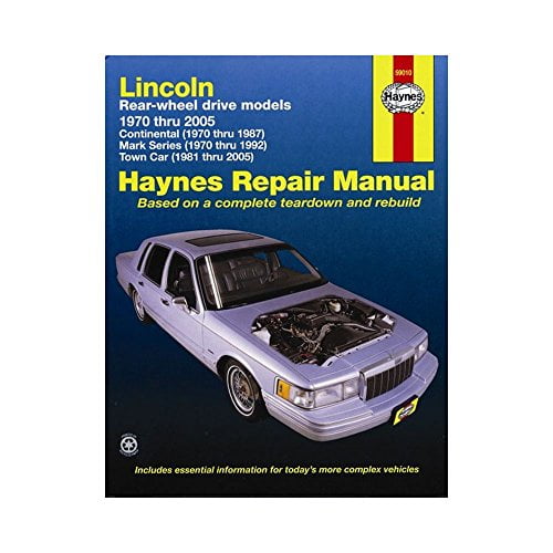 Pre-Owned Lincoln Rwd Continental 1970-87, Mark Series III, IV, V, VI, VII 1970-92 & Town Car 1981-10 (Paperback) 1563928124 9781563928123