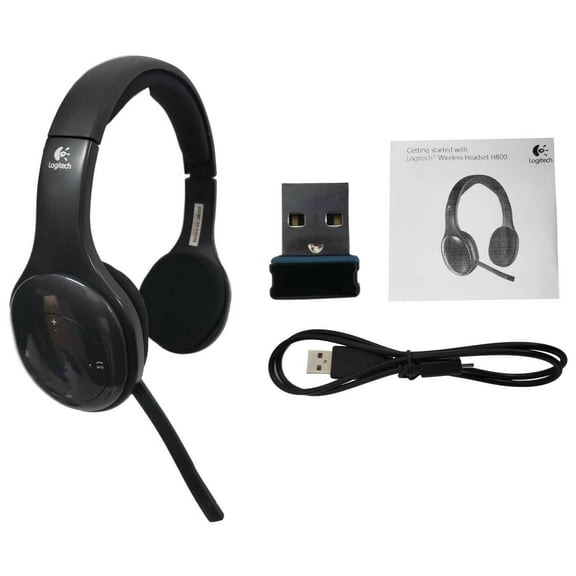 Pre-Owned Logitech H800 Bluetooth Wireless Headset with Mic for PC, Tablets and Smartphones - Includes USB Nano Wireless Receiver - Black -
