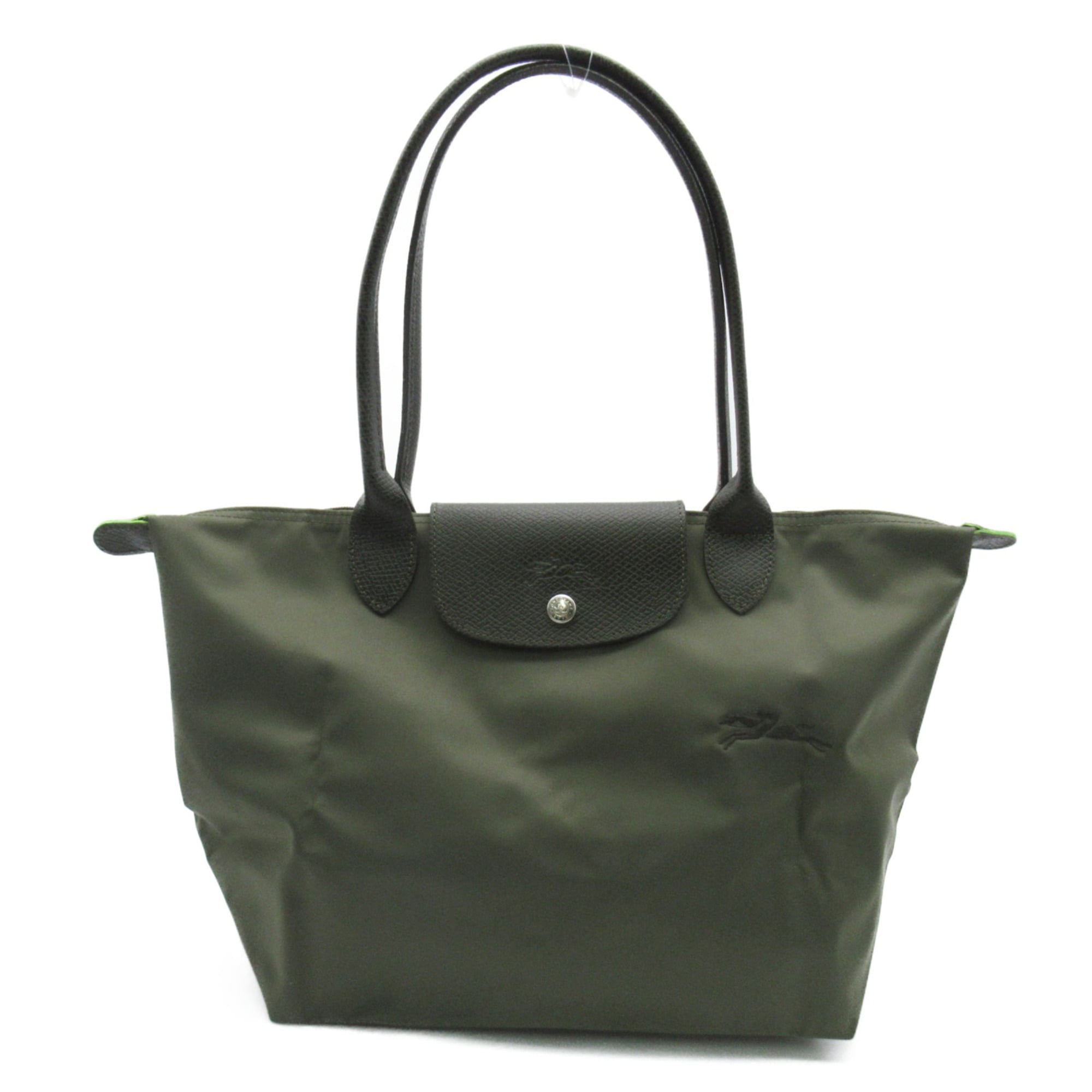 Pre-Owned Longchamp Le Pliage Green M Shoulder Bag Green Forest 