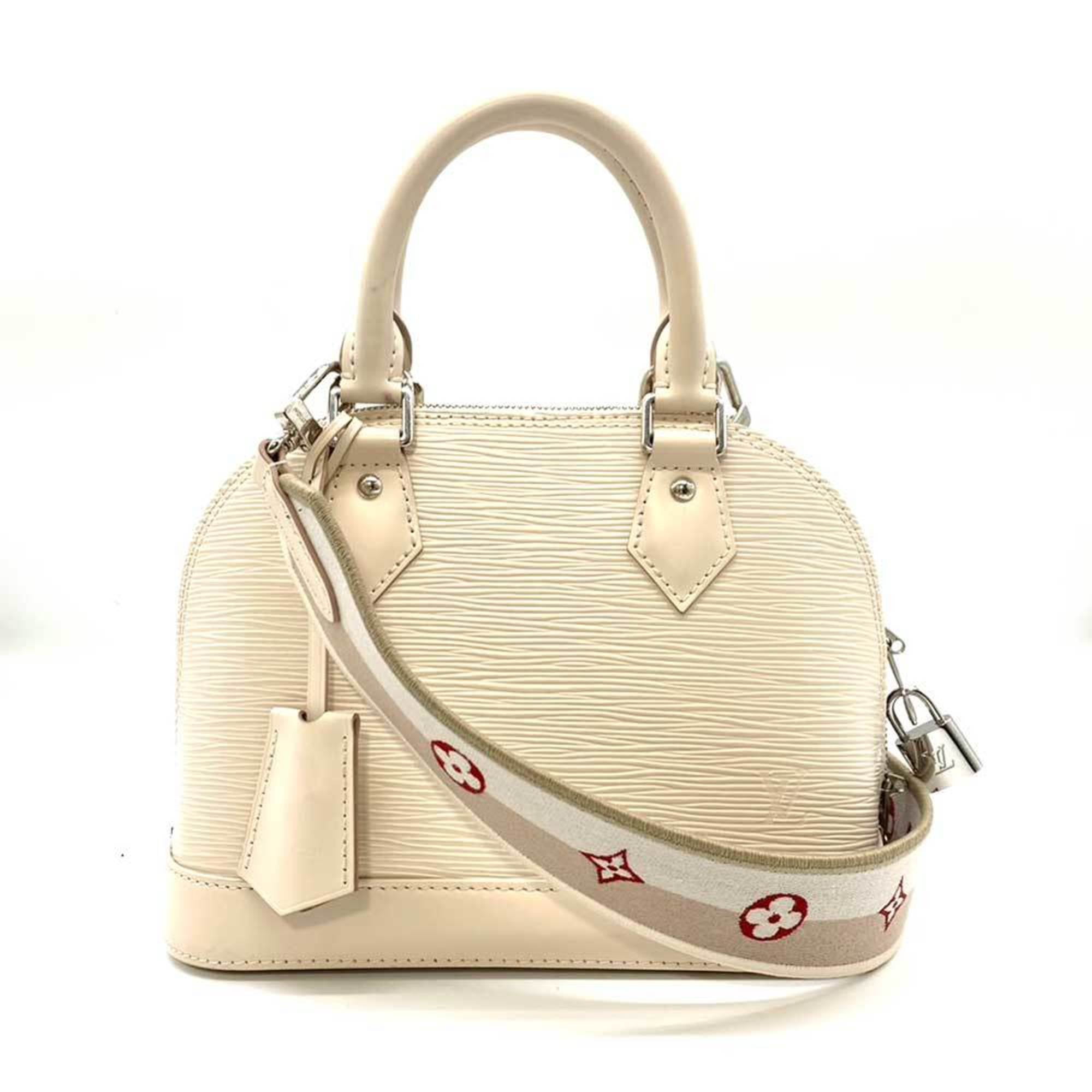 Pre Owned Louis Vuitton Bag Alma BB Quartz Ivory Beige White Handbag Shoulder 2way Ladies Epi Leather M58706 LOUISVUITTON Good Walmart