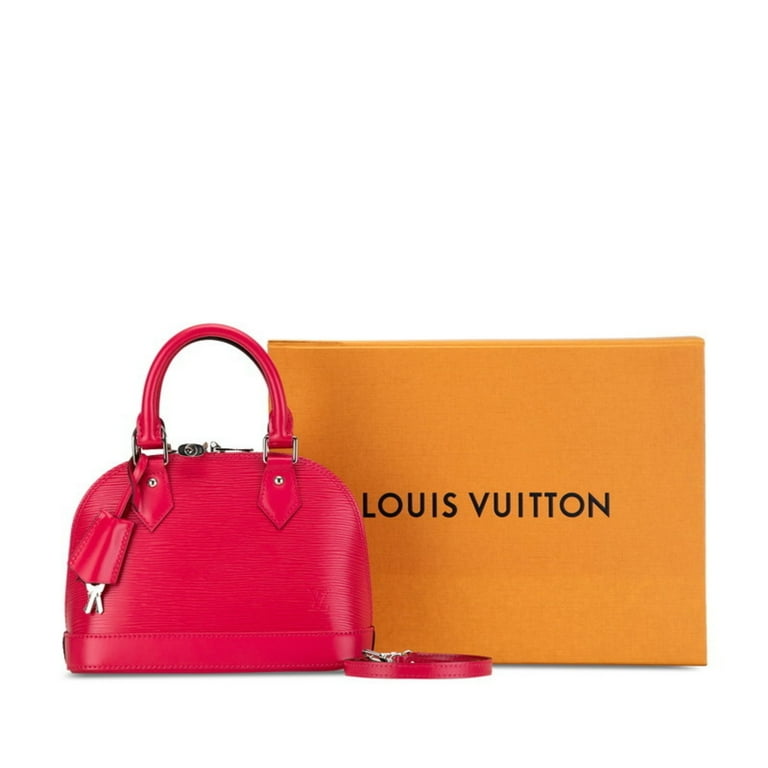 Pre Owned Louis Vuitton Epi Alma BB Handbag M42048 Hot Pink Leather Women s LOUIS VUITTON Good Walmart