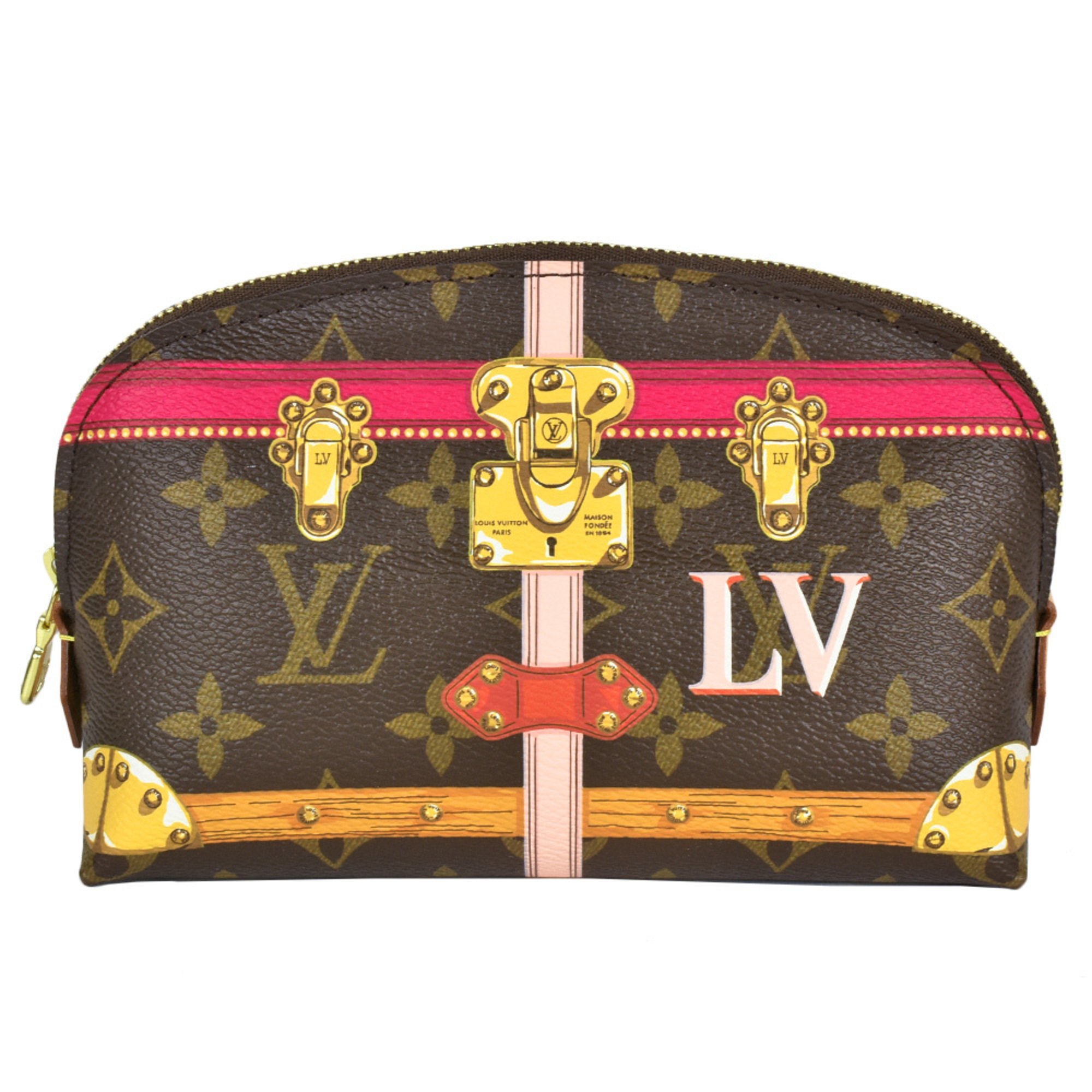 Pre-Owned Louis Vuitton LOUIS VUITTON Pochette Tick Summer Trunk 