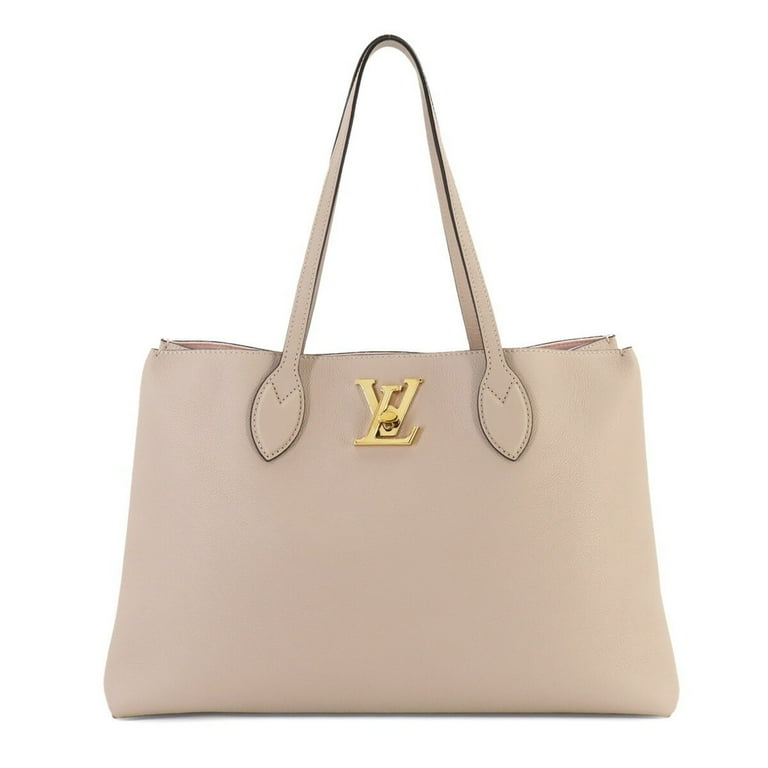 Pre Owned Louis Vuitton Lockme Shopper Leather Greige M57346 Gold Hardware RFID Like New Walmart