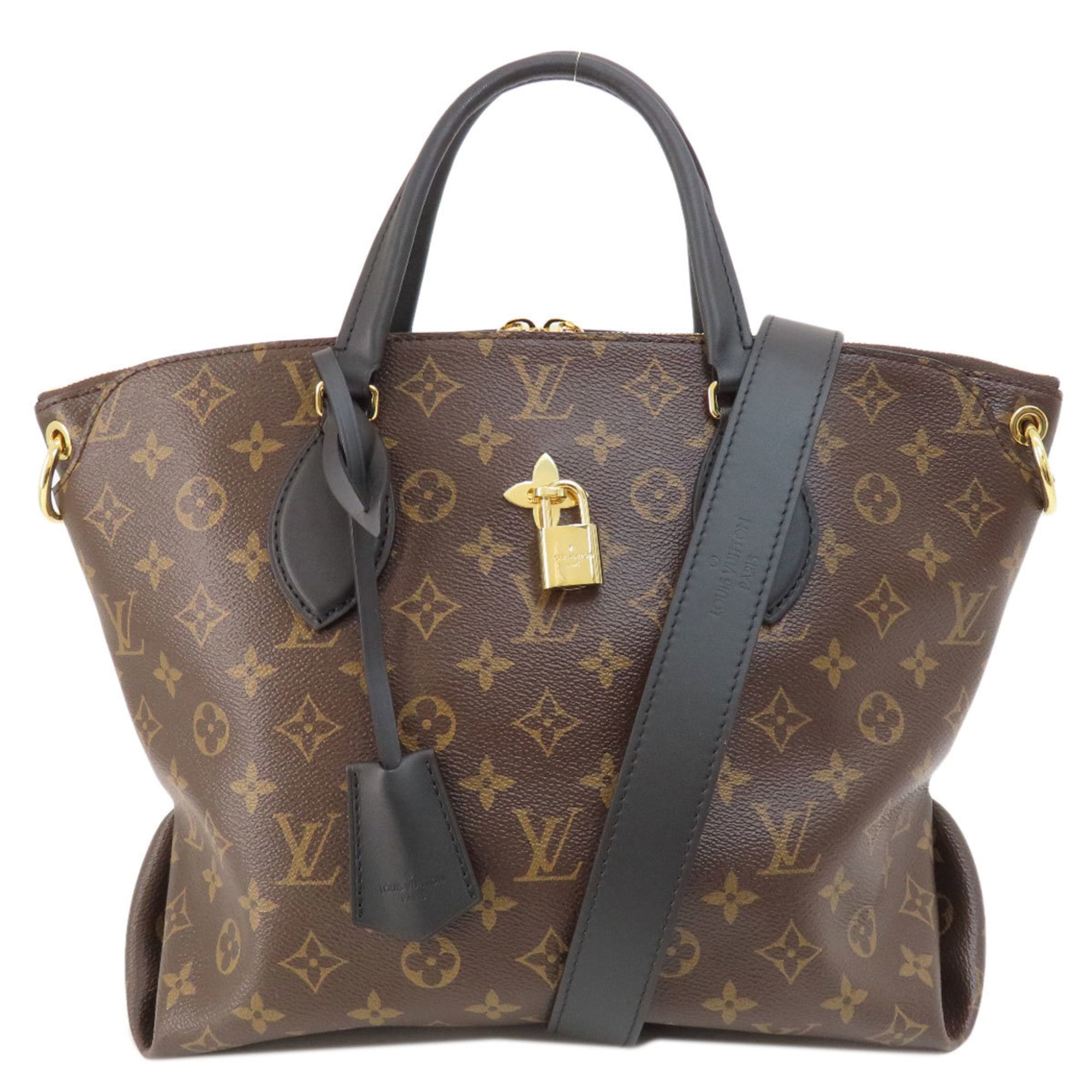 Pre Owned Louis Vuitton M44347 Flower Zipped Tote MM Bag Monogram Canvas Women s LOUIS VUITTON Good Walmart