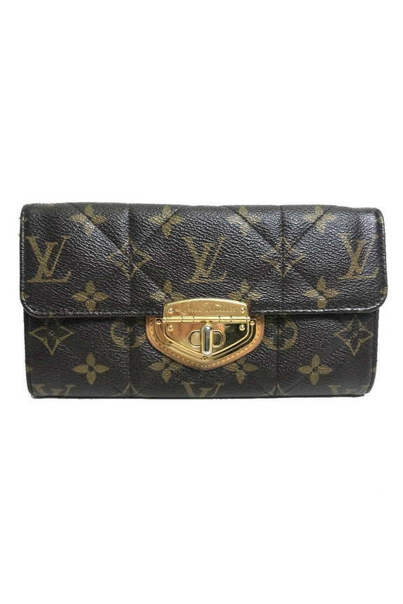 Pre-Owned Louis Vuitton M66556 Monogram Etoile Wallet Long Wallet Brown (Fair)