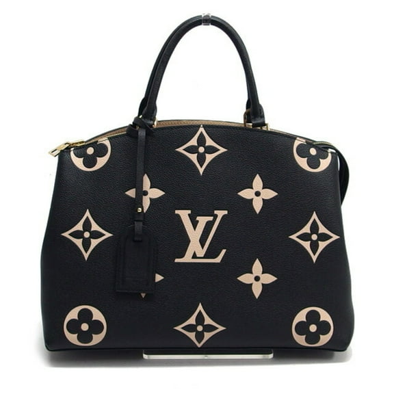 Pre-Owned Louis Vuitton Monogram Empreinte Grand Palais MM Handbag Black (Good)