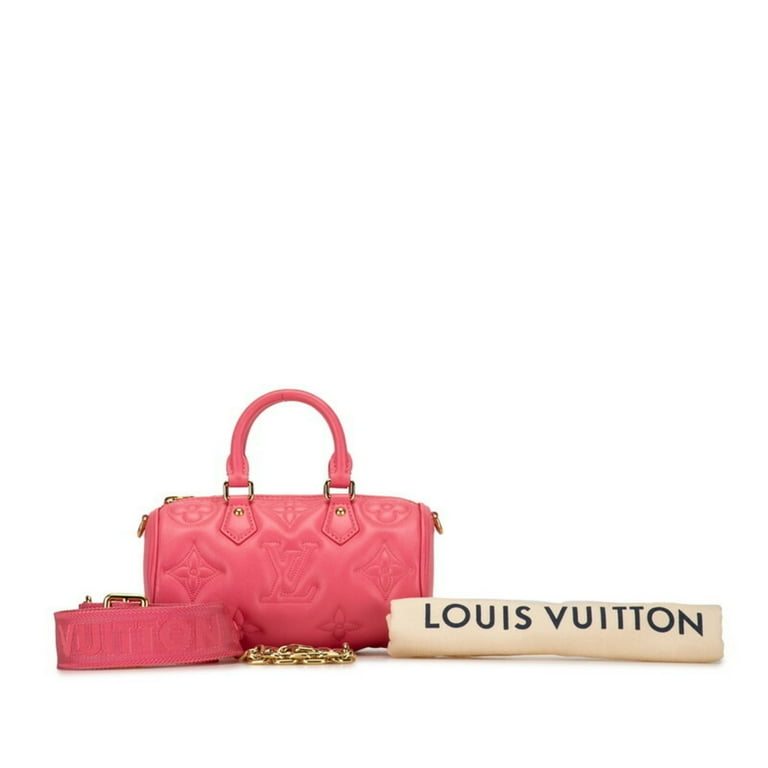 Pre Owned Louis Vuitton Monogram Papillon BB Handbag Chain Shoulder Bag M59826 Pink Calf Leather Women s LOUIS VUITTON Good Walmart
