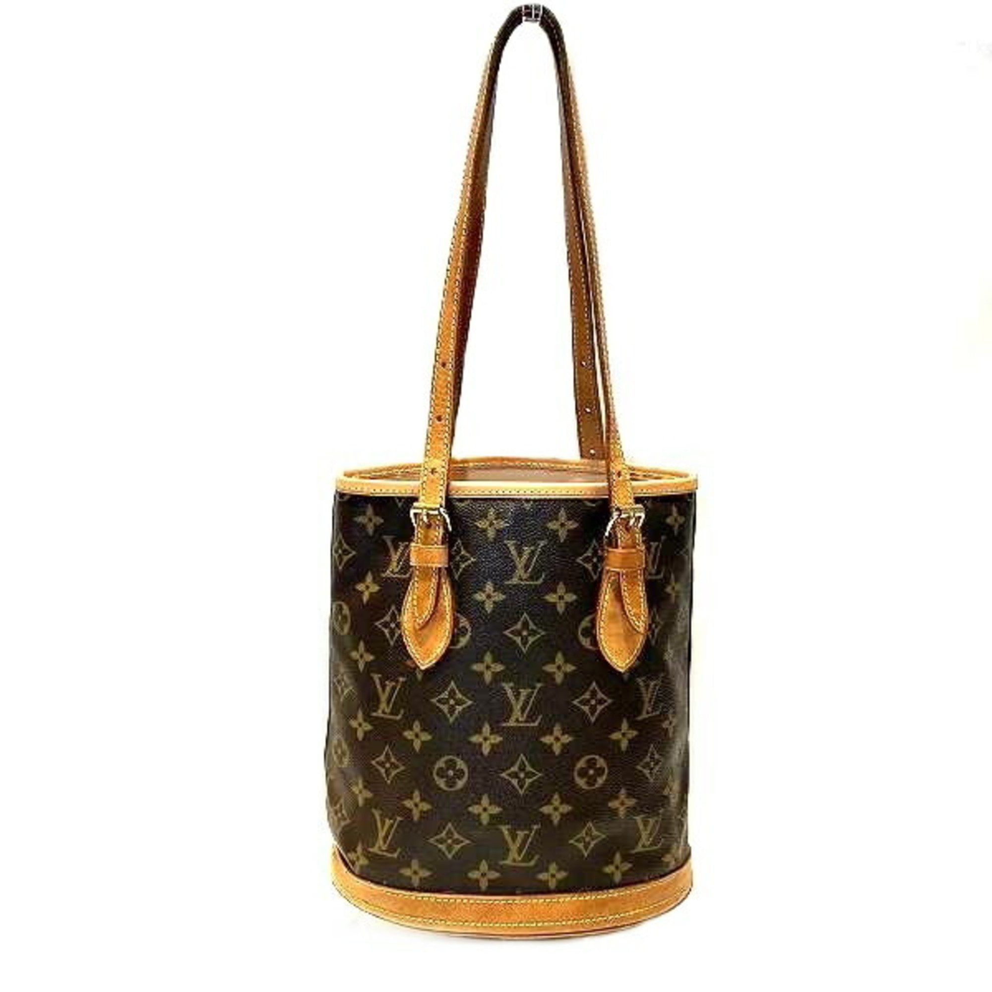 Pre Owned Louis Vuitton Monogram Petit Bucket M42238 Tote Bag Shoulder Women s Replica Fair Walmart
