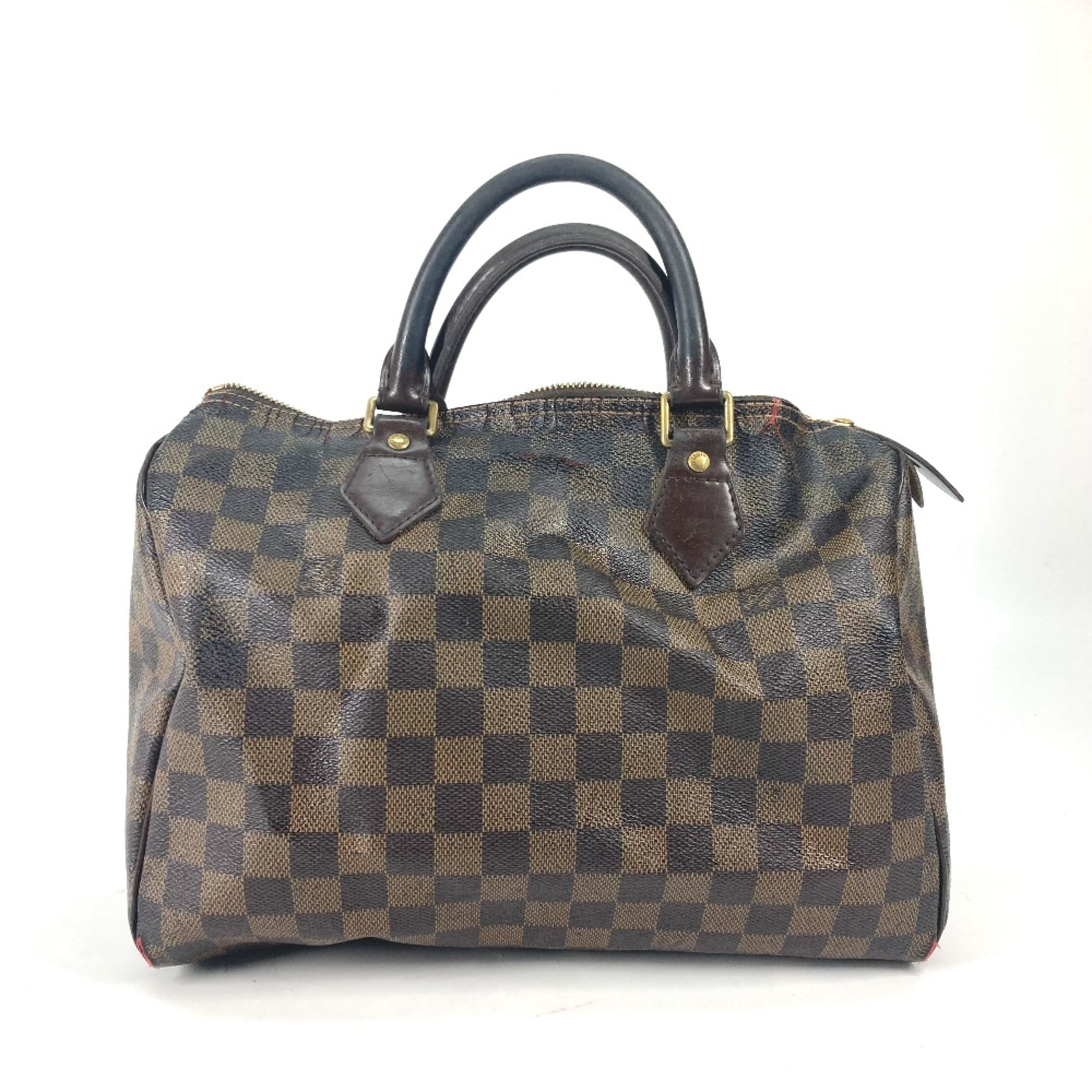 Pre Owned Louis Vuitton N41531 Damier Bag Mini Duffle Bag Hand Bag Ebene Brown Fair Walmart