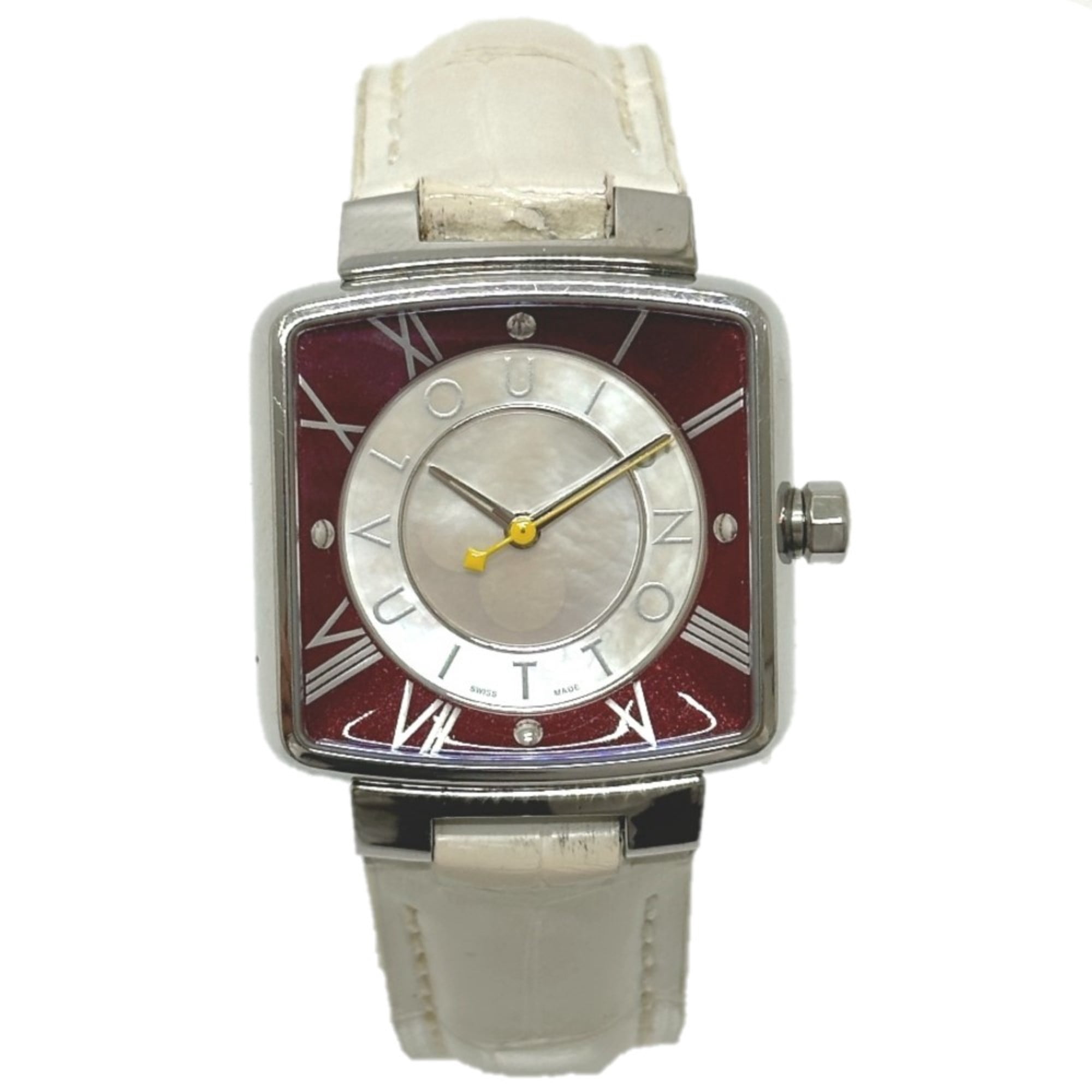 Pre-Owned Louis Vuitton Q221J Quartz Wristwatch Silver Wine  display picture 3
