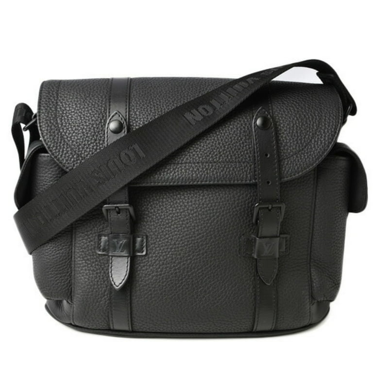 Pre Owned Louis Vuitton Shoulder Bag for Men LOUIS VUITTON Christopher M58476 Black Taurillon Leather Good Walmart