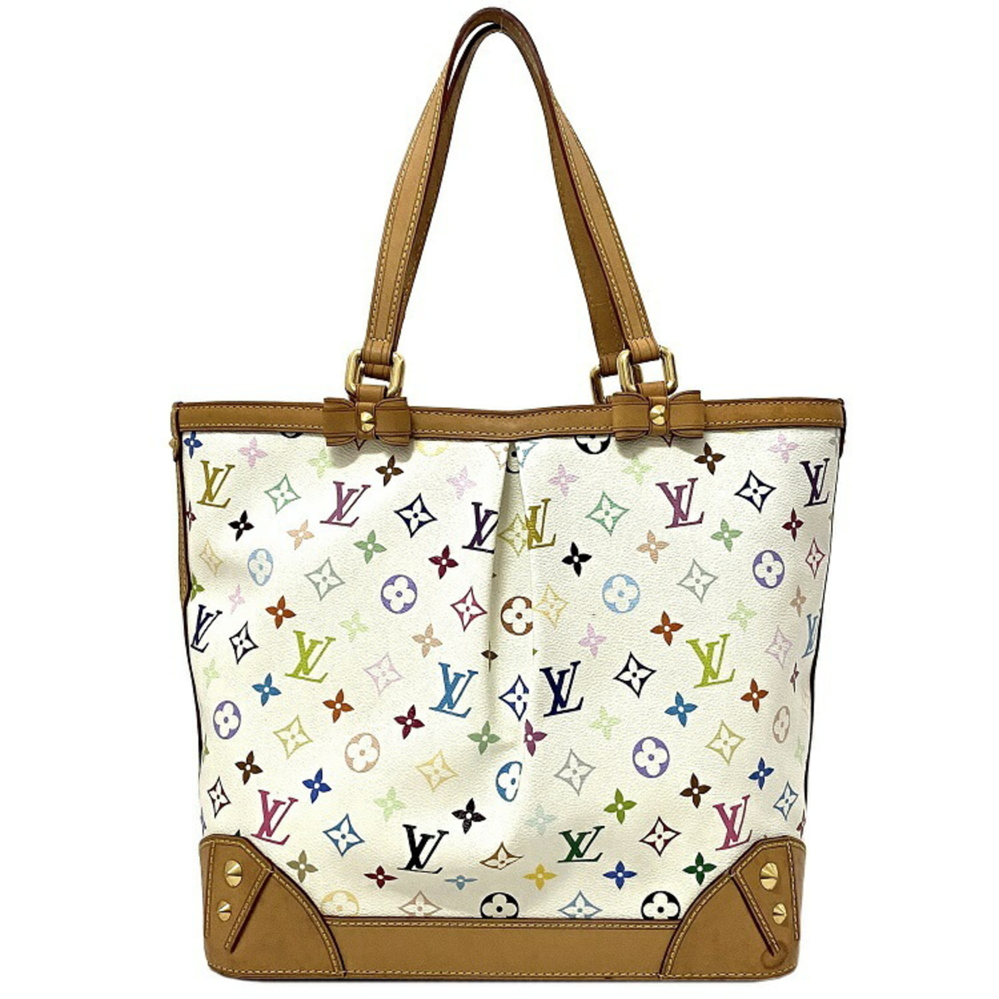 Pre-Owned Louis Vuitton Tote Bag Charlene MM White Beige 